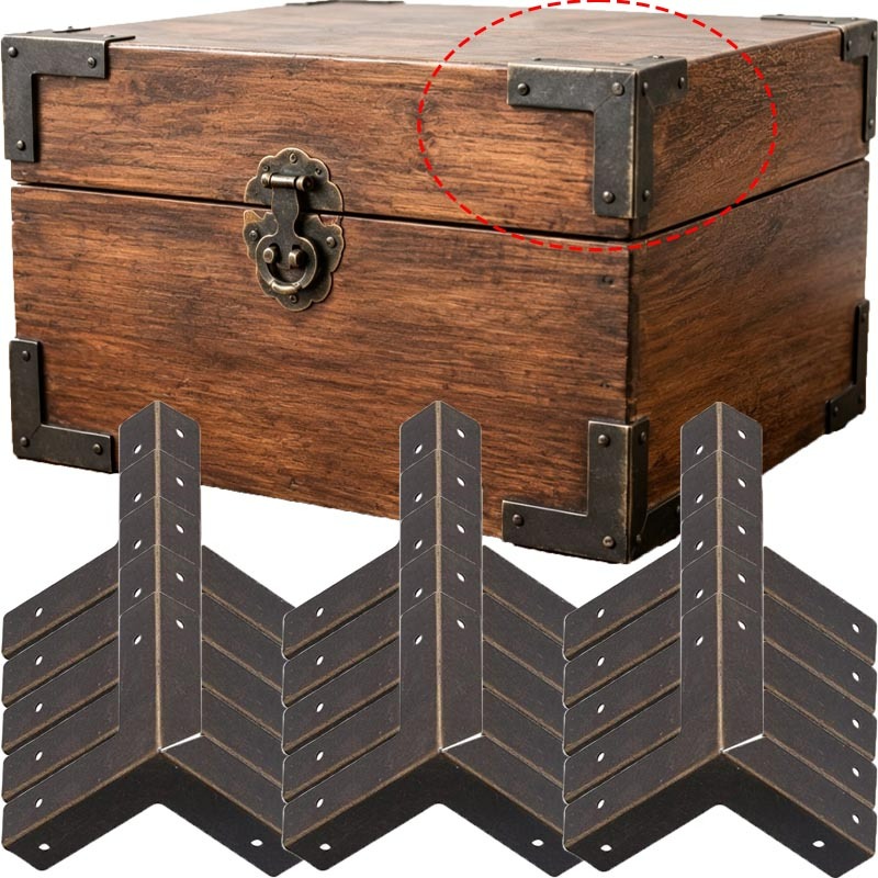 Furniture Hardware Covers - 4/16set Antique Bronze Corner Protectors Iron