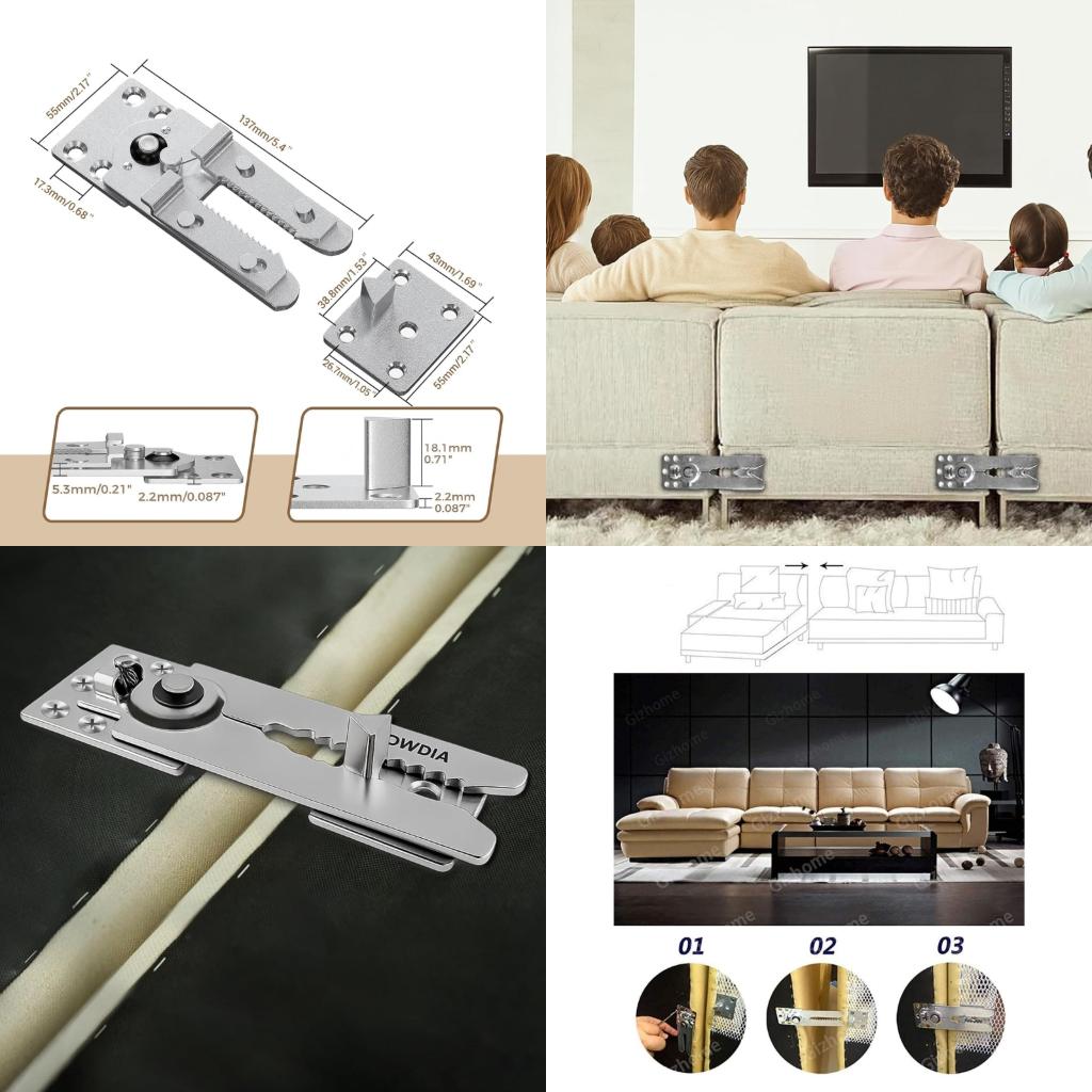 Furniture Interlocking Hardware - 6Pcs Sectional Couch Connector Parts Universal