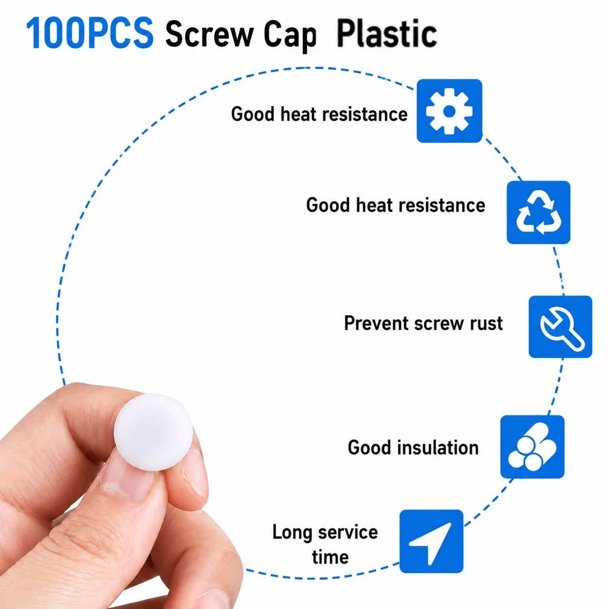 100Pcs Self-tapping Screws Dec - Furniture Hardware Covers ulasan dan harga
