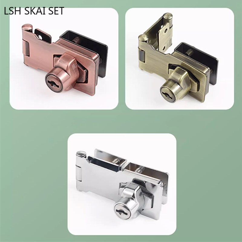 No-punch Glass Door Lock Store - Furniture Hardware Stores ulasan dan harga