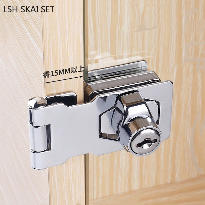 No-punch Glass Door Lock Store - Furniture Hardware Stores ulasan dan harga