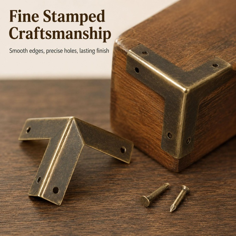 4/16set Antique Bronze Corner  - Furniture Hardware Covers ulasan dan harga
