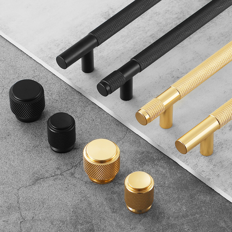 Black Gold Knurled Kitchen Cup - Furniture Rotating Hardware ulasan dan harga