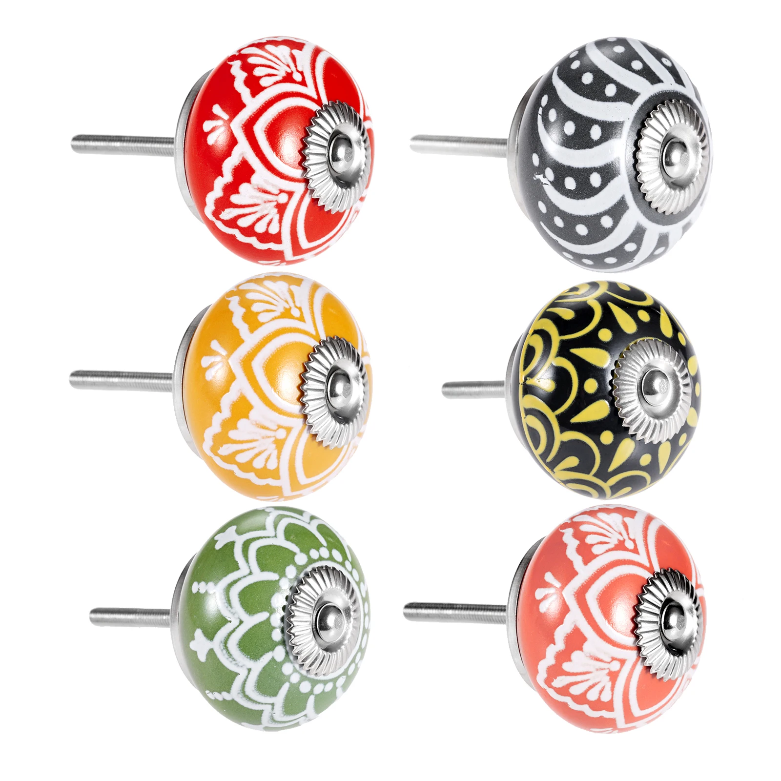 40mm Vintage Floral Prints Cer - Cabinet Knob Round ulasan dan harga