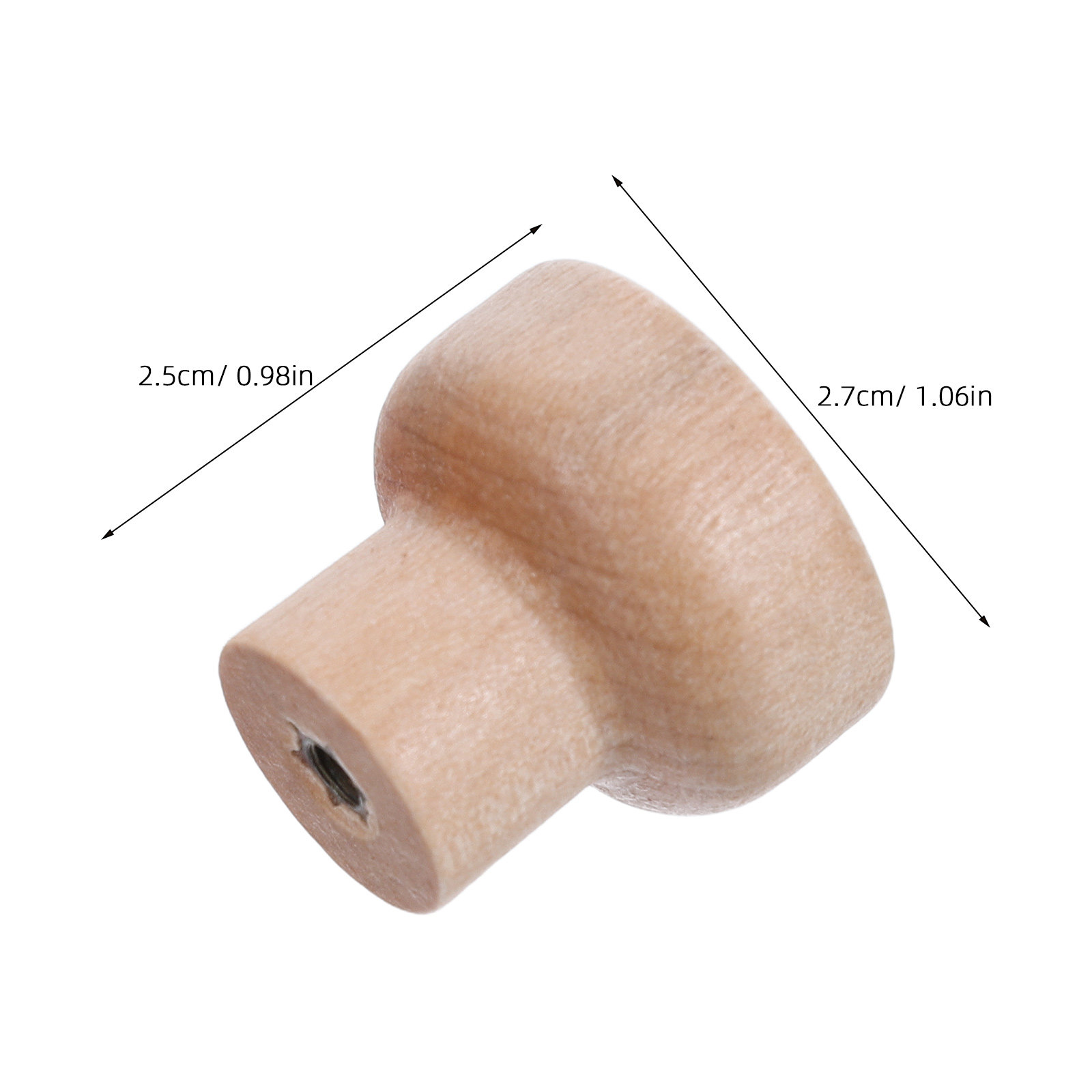30Pcs Solid Beech Wood Small R - Cabinet Knob Round ulasan dan harga