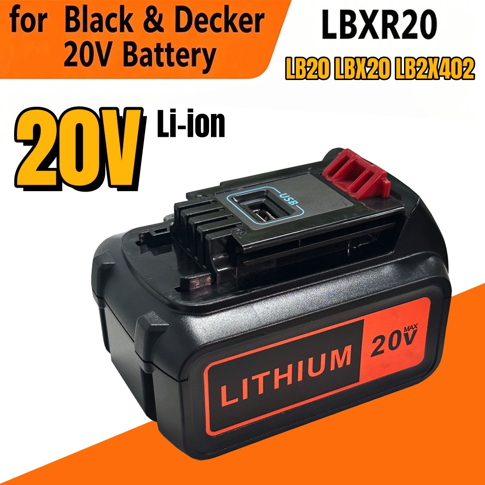6000mAh 18V Replacement 20V Ba - Black+Decker Tool Cordless ulasan dan harga