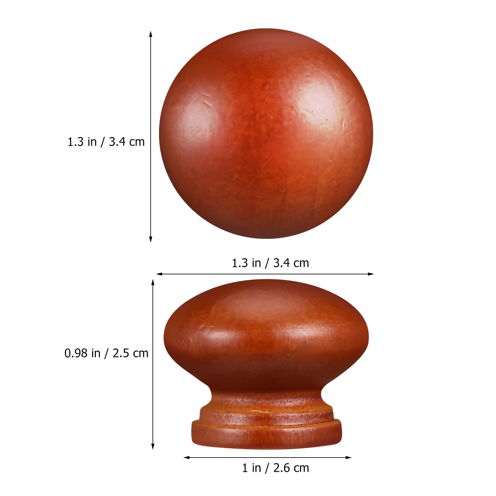 20Pcs Real Wood Knobs Wooden C - Cabinet Knob Round ulasan dan harga