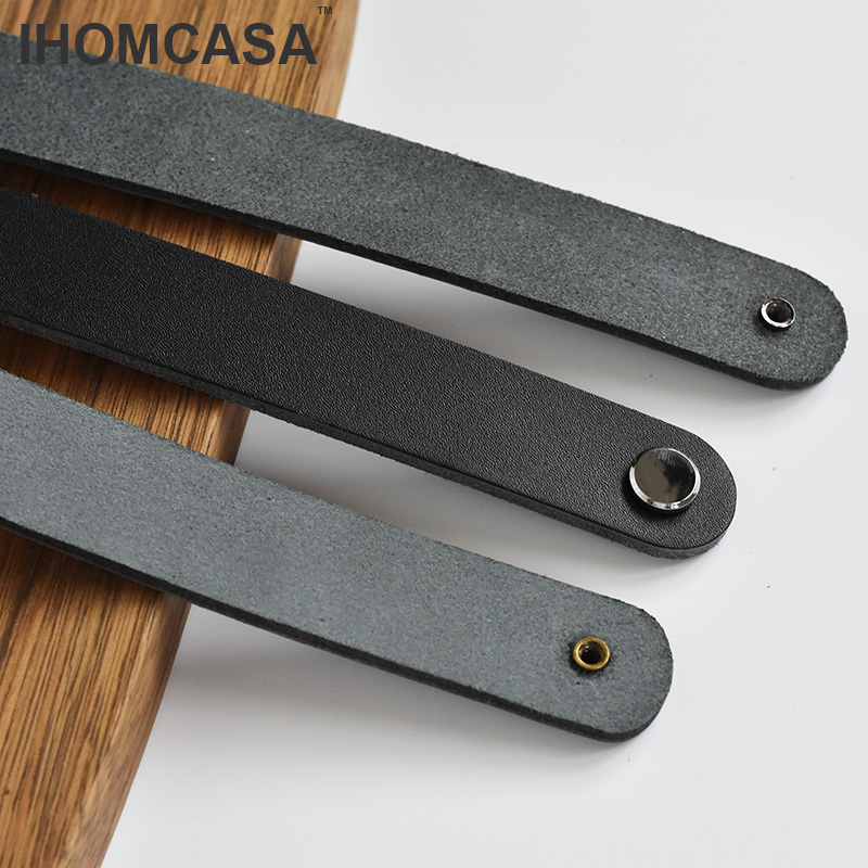 IHOMCASA Black Leather Knobs   - Furniture Rotating Hardware ulasan dan harga