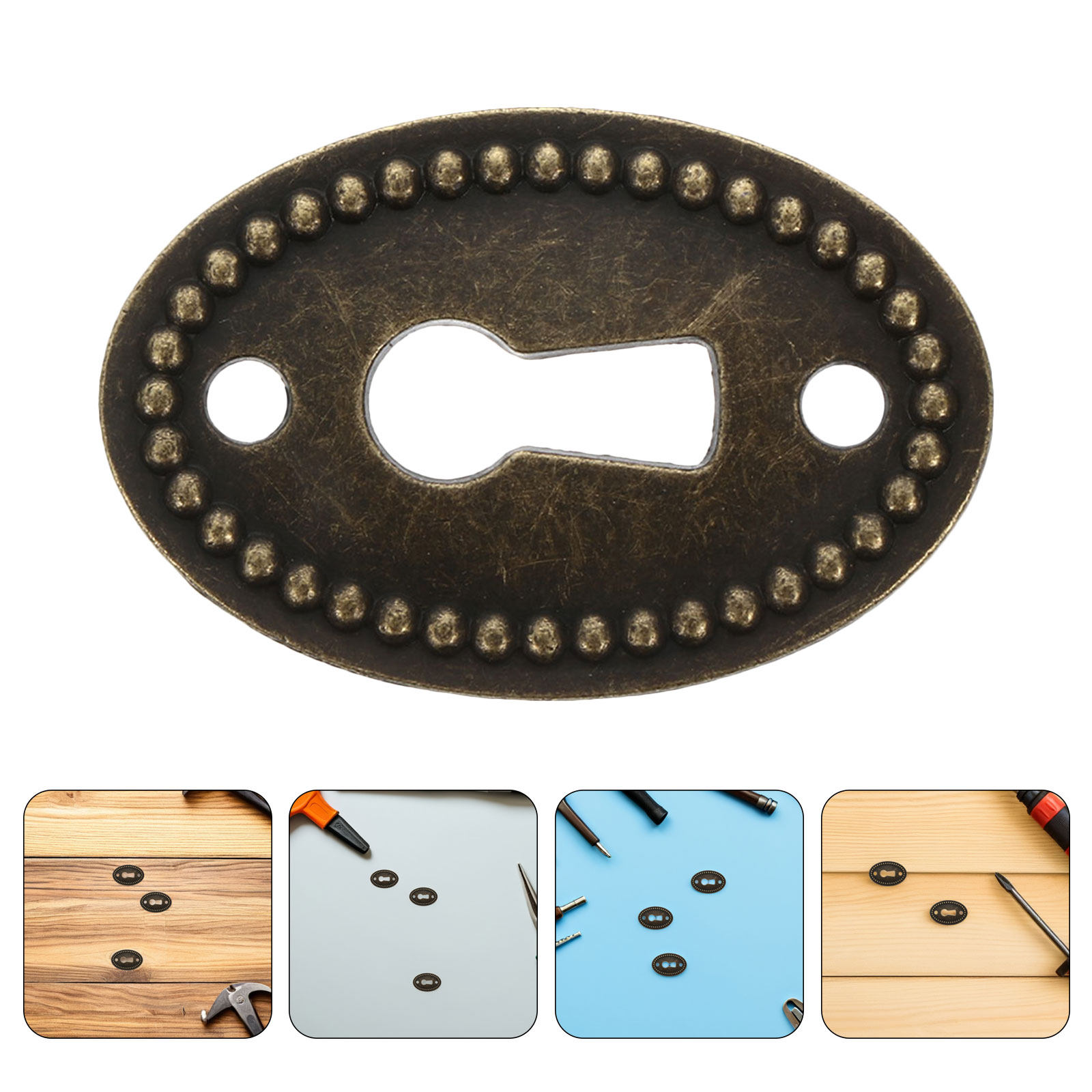 16Pcs Zinc Alloy Vintage Oval  - Furniture Hardware Covers ulasan dan harga