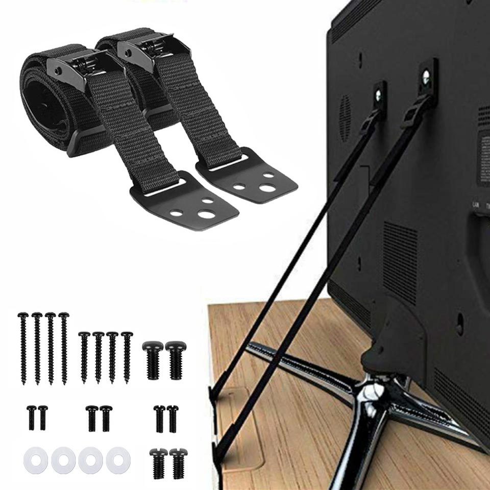 2 Pack Adjustable TV Safety St - Furniture Hardware Tools ulasan dan harga