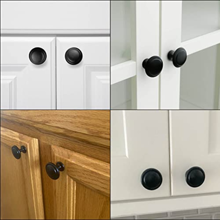 12 Pack Black Round Cabinet Ha - Cabinet Knob Round ulasan dan harga