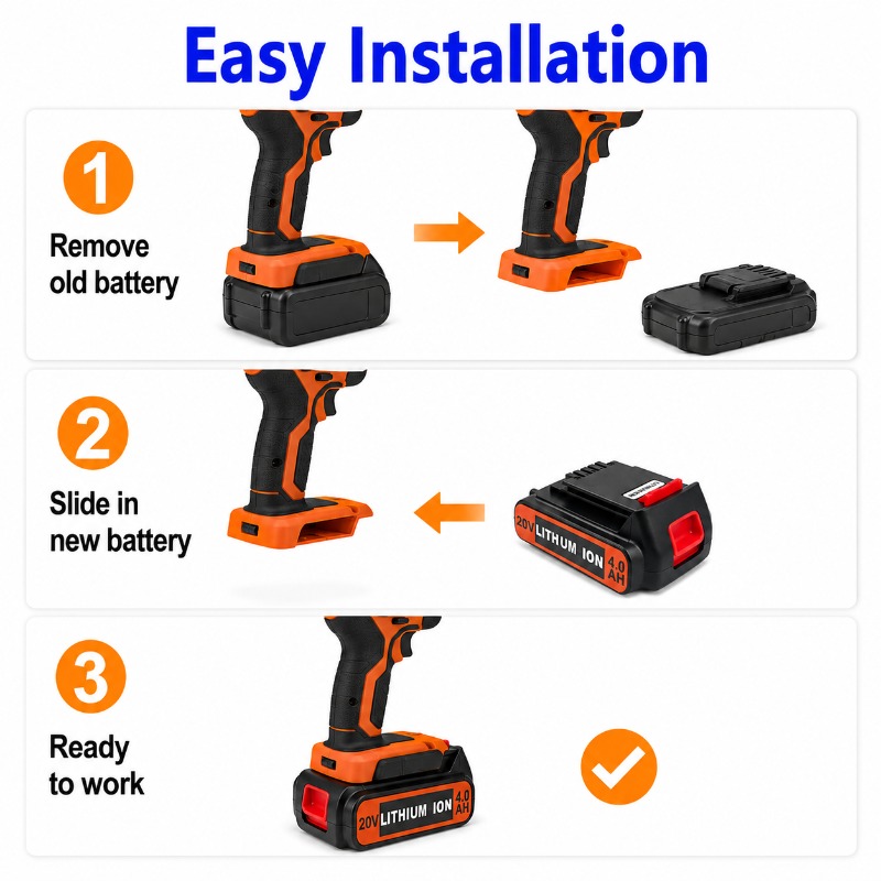 20V 6.0Ah Battery For Black&De - Black+Decker Tool Cordless ulasan dan harga