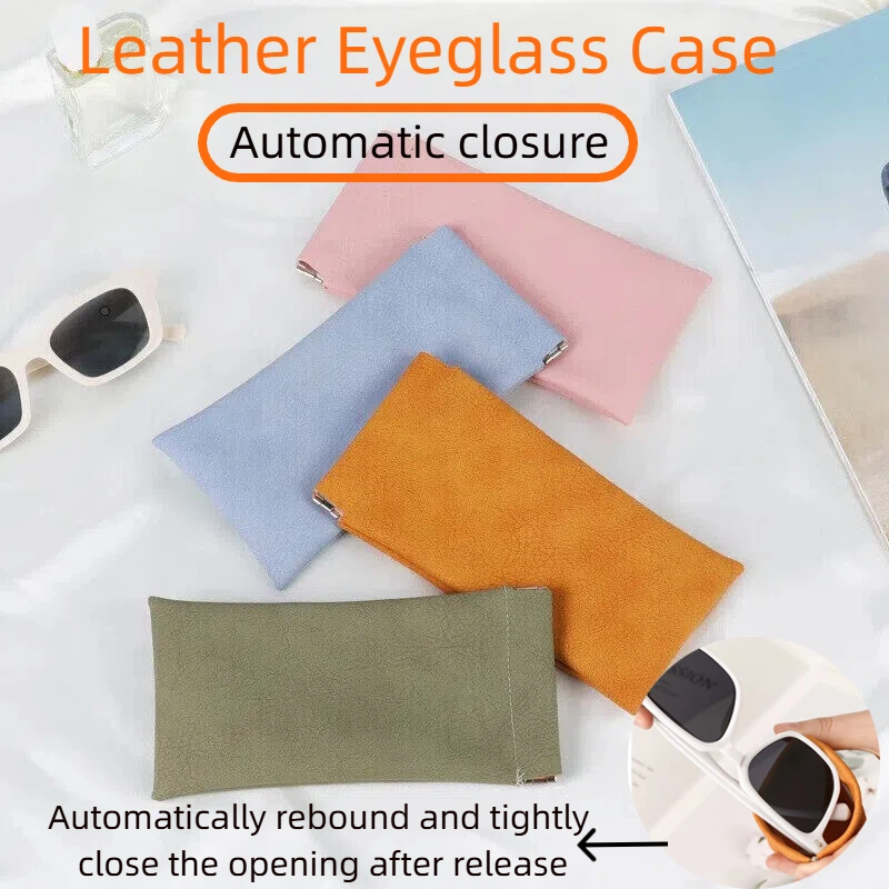 Unisex Leather Eyeglass Case P - Soft Close Hinge ulasan dan harga