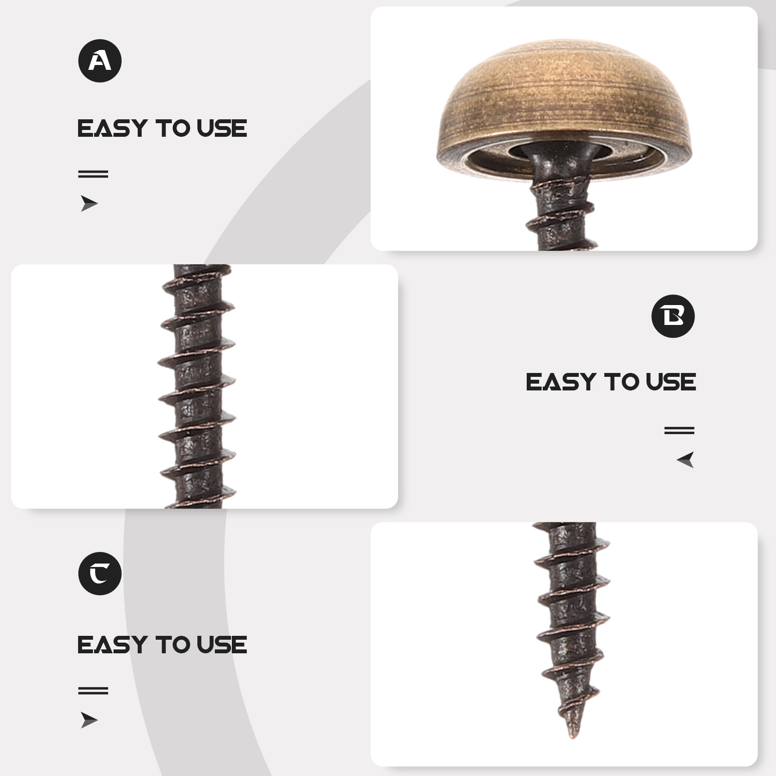 8pcs 13mm Brass Brass Screws C - Furniture Hardware Covers ulasan dan harga