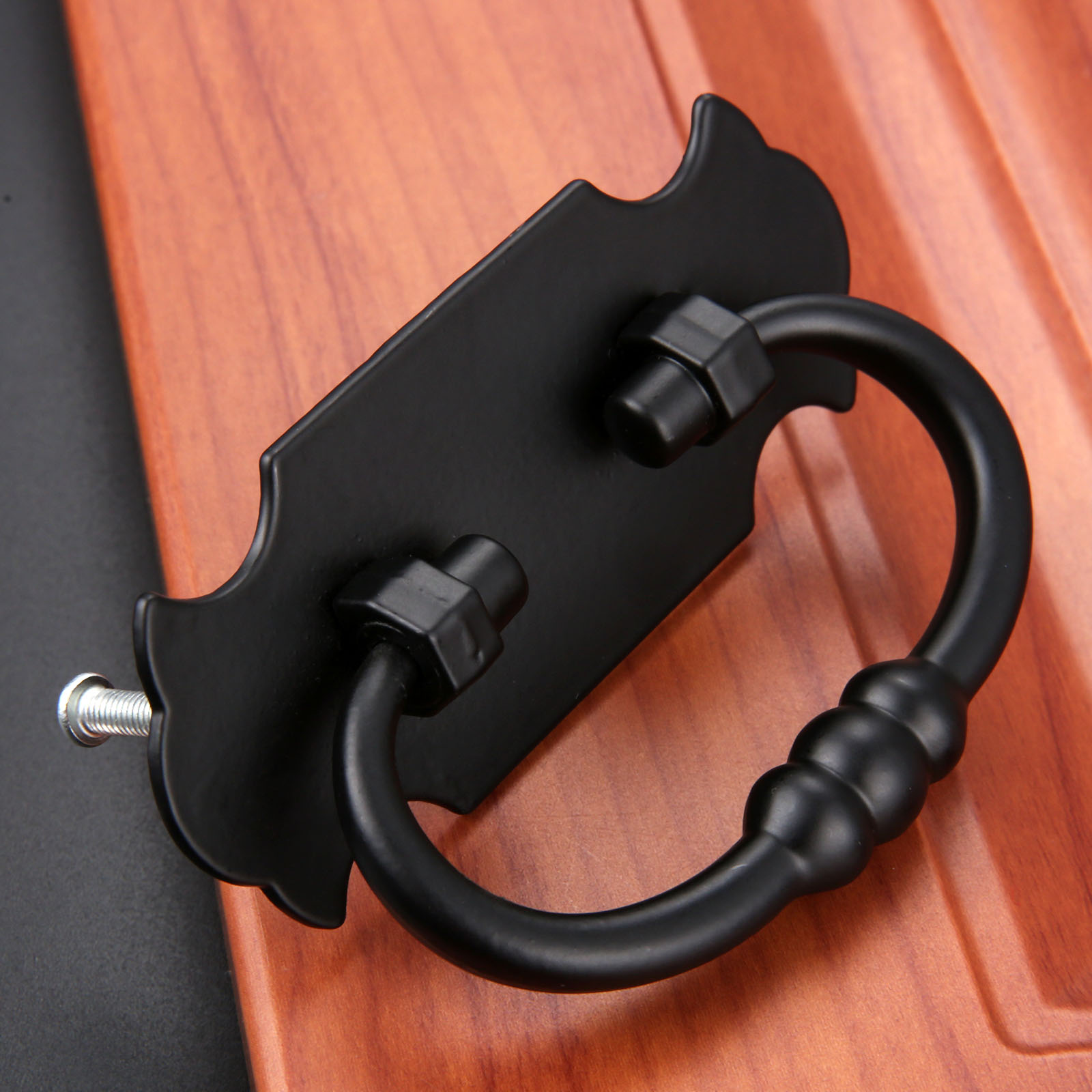 1Pc  88*56mm Black Handle Zinc - Furniture Rotating Hardware ulasan dan harga